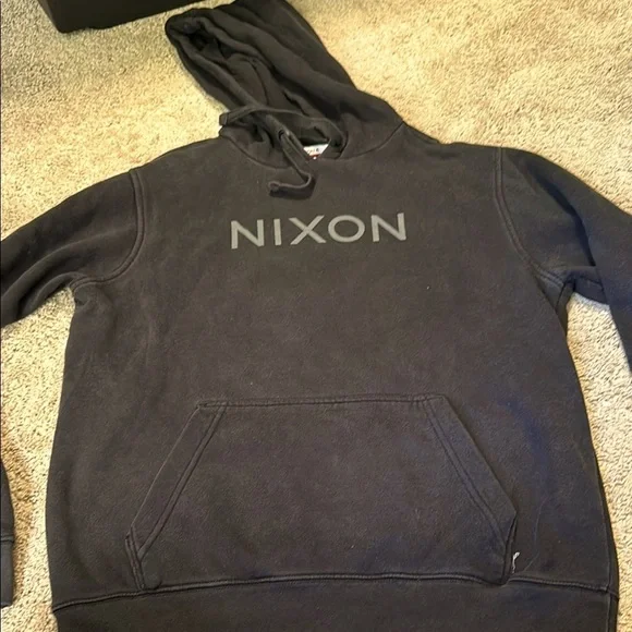 Nixon Black Logo Hoodie Medium - Picture 1 of 5
